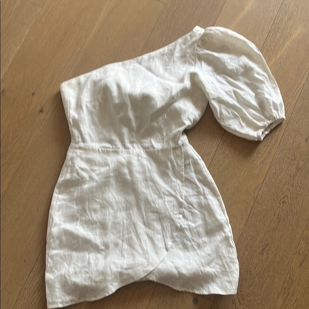 Elegant One Shoulder White Dress